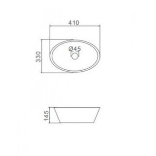 Накладная раковина Gappo GT304 41 см белый